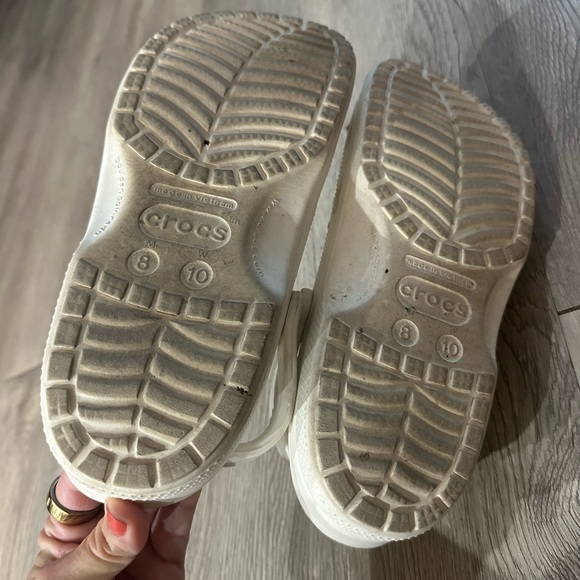 Crocs White With Disney Halloween Mickey Jibbitz Sz Men 8 Women’s 10 - Picture 8 of 8